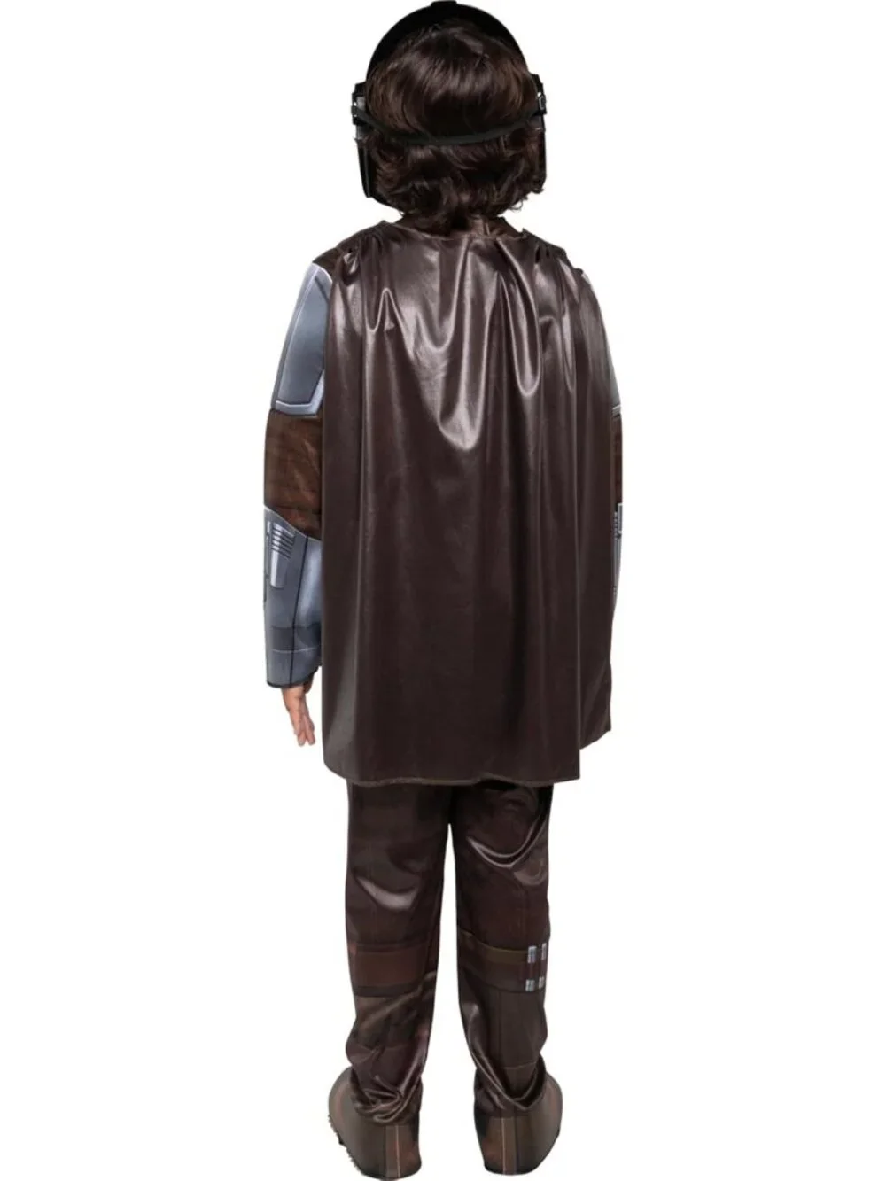 Premium Quality Mandalorian Youth Halloween Costume - Padded Jumpsuit & Cape (L)
